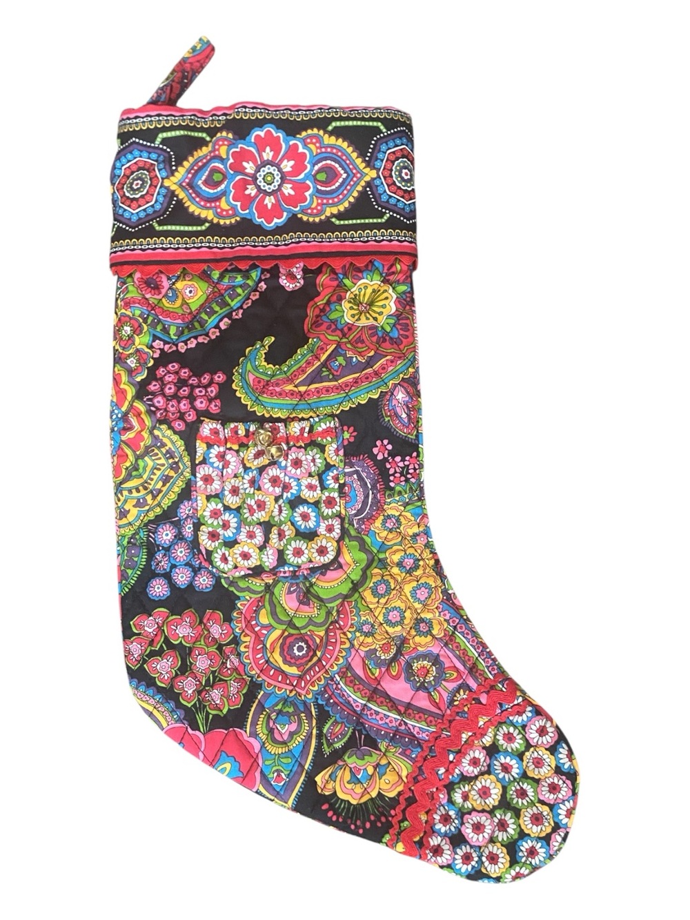 Vera Bradley Symphony In Hue Paisley Quilted Christmas Stocking Retired Pattern